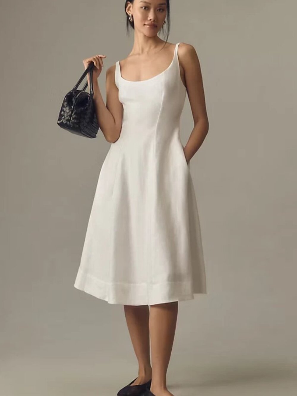 New Anthropologie by Reformation Magnolia Linen Midi Dress 6 NWT